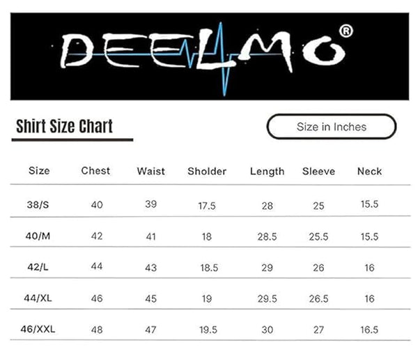 DEELMO Men's Regular Fit Button Down Dress Shirts Textured Long Sleeve Casual Hawaiian Shirt