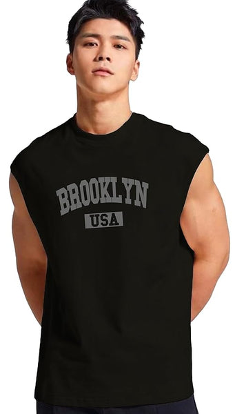JUARI BE A GENTLEMAN Men's Sleeveless Tank Top – Premium Cotton Blend Muscle Fit Gym Vest | Casual Summer Workout Shirt | Breathable & Lightweight Fitness Wear for Bodybuilding, Running & Daily Use