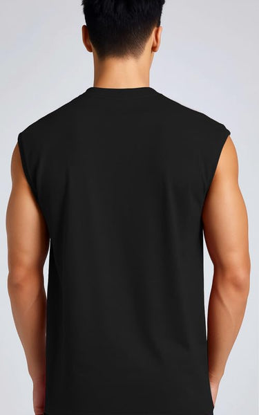 JUARI BE A GENTLEMAN Men's Sleeveless Tank Top – Premium Cotton Blend Muscle Fit Gym Vest | Casual Summer Workout Shirt | Breathable & Lightweight Fitness Wear for Bodybuilding, Running & Daily Use