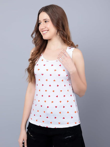 DIAZ Women's Super Combed Cotton Rib Fabric Slim Fit Tank Top-Pack of 2