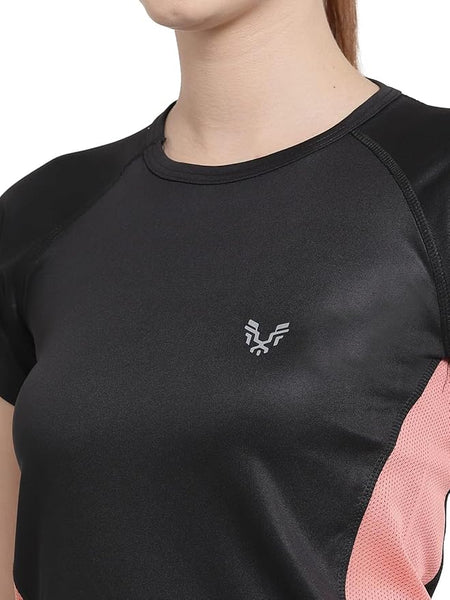 UZARUS Womens Dry Fit Workout Top Sports Gym T-Shirt